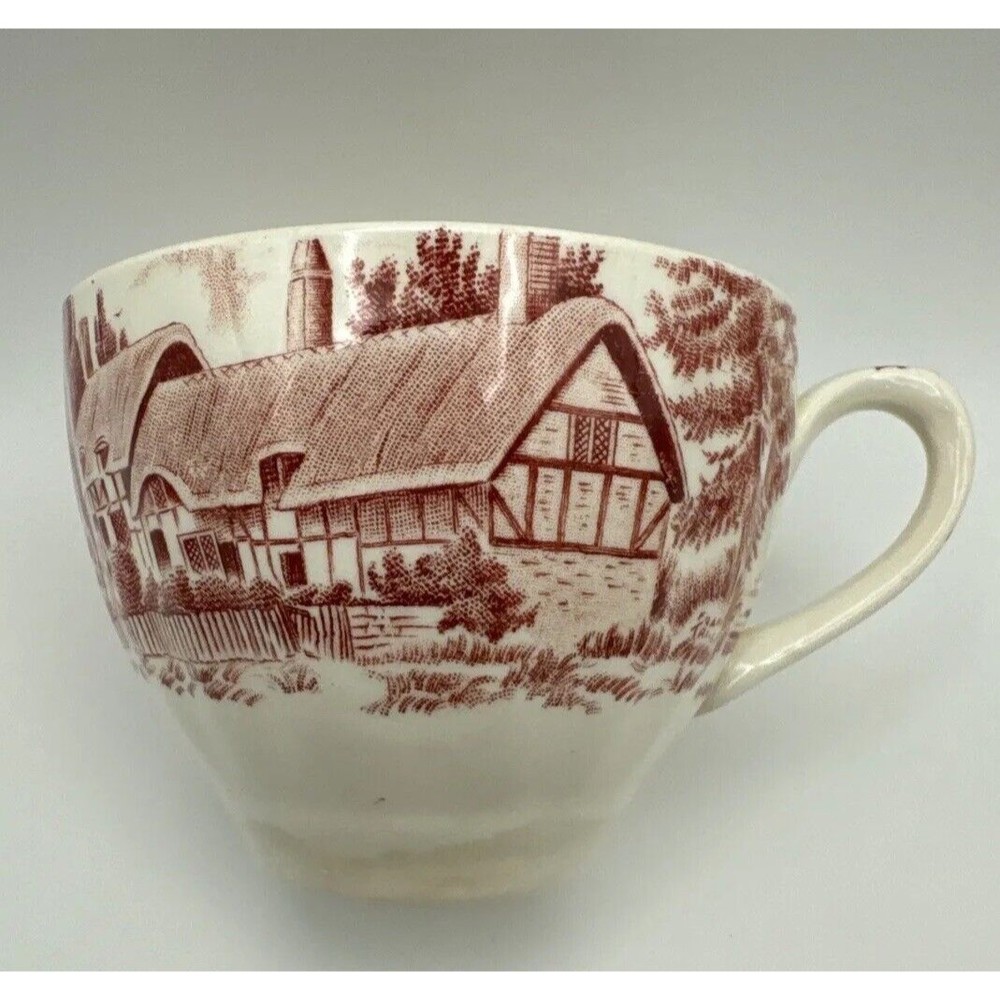 Vintage J&G Meakin England‎ Red/Pink Tea Cups 4 1/2" - Picture 2 of 7